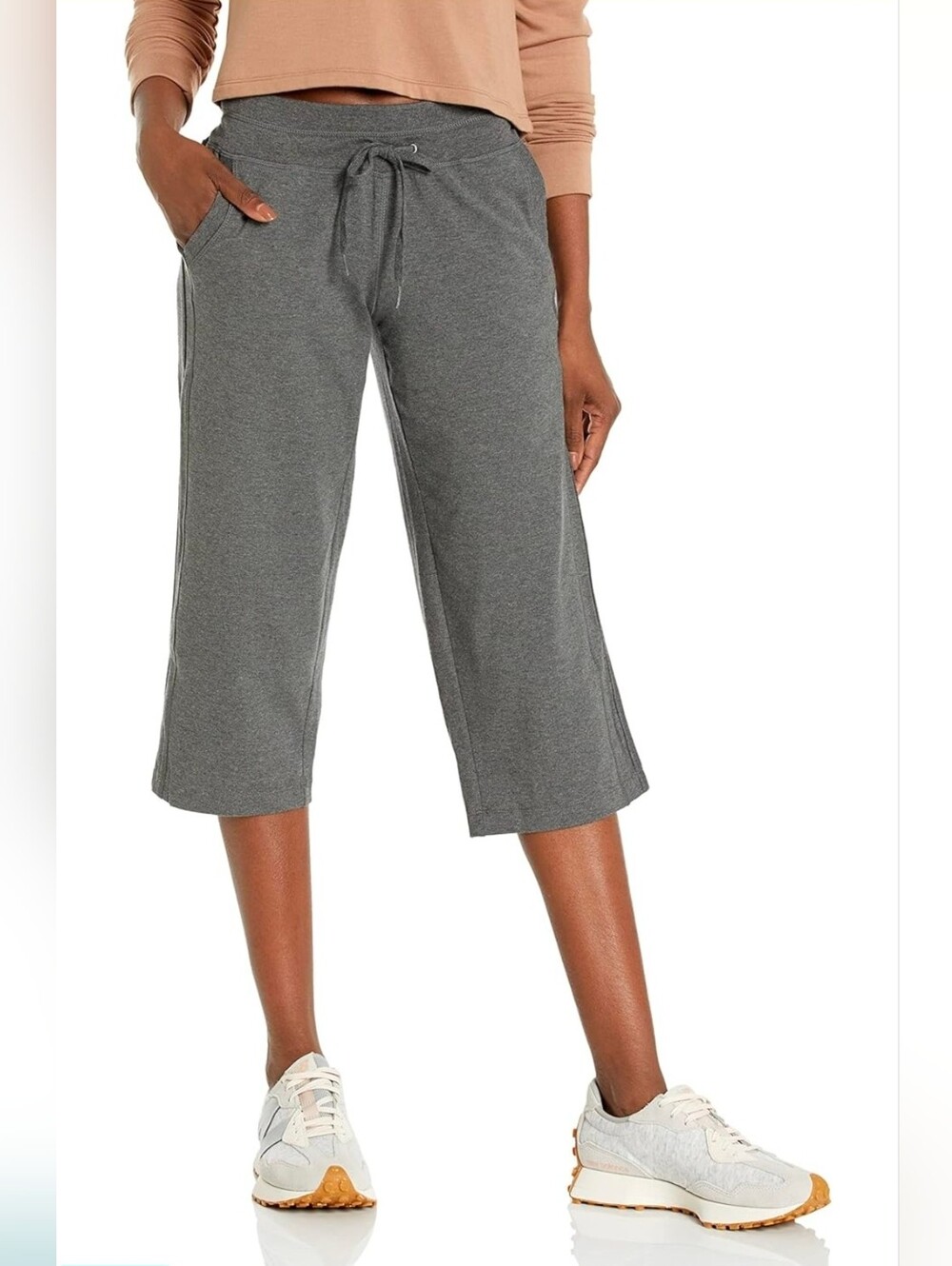Danskin Gray Cropped Wide-Leg Capris